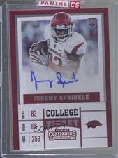2017 Panini Contenders Draft Picks College Ticket Jeremy Sprinkle #134 Auto 0jd0