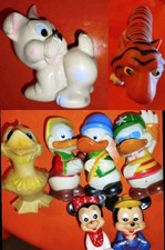 Lotto Cane Ledraplastic Tigre gomma Pupazzi paperino topolino Minnie Gommolosi 