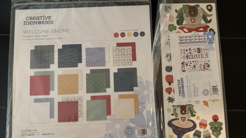 Creative memories welcome Gnome designer paperback￼and designer sticers