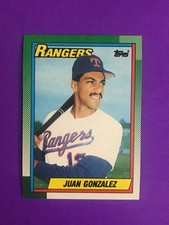 1990 Topps Baseball Card # 331 Juan Gonzalez Rookie Card
