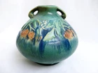 ROSEVILLE POTTERY BANEDA GREEN MATTE GLAZED VASE 602, ARTS & CRAFTS, 1932