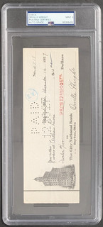 Orville Wright Signed Check to William Lewis for $12.00 1927 Auto PSA/DNA 9 MINT