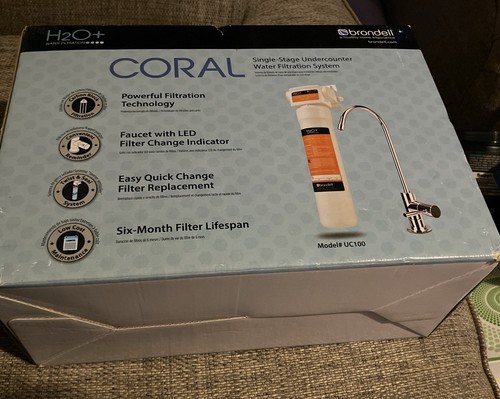 Brondell H2O+ Coral UC100 Single-Stage Under Counter Water Filtration System NEW