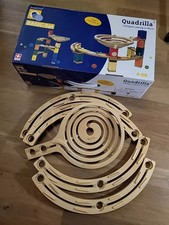 Hape Quadrilla Murmelbahn Starter Set + 4 Extrabahnen + Kreisel Kugelbahn Kinder