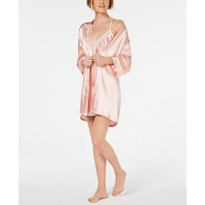 Linea Donatella Mom Lace Trim Chemise Nightgown Embroidered Wrap Robe Set 6460