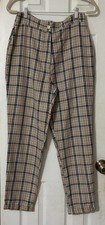 Nasty Gal Pants Women s 8 Check High Rise Tapered Leg