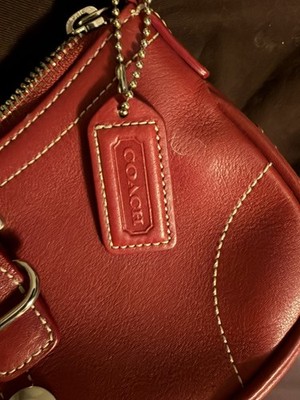 Coach Vintage Black Cherry Red Soho Leather Shoulder Bag with
