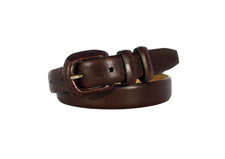 NORDSTROM Italian Calfskin Leather Covered Buckle Belt Women's L - Made in USA