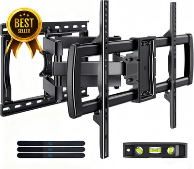 Full Motion TV Wall Mount 32-85 Inch Dual Arm Tilt Swivel 132Lbs 600x400 VESA