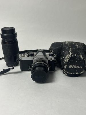 Nikon FM 35mm Filmkamera Set + Sigma Zoom Objektive + Tasche Vintage SLR TOP