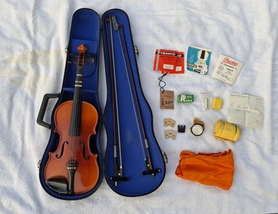 1982 Karl Hofner Violin 3/4 - 8521 Bubenreuth Germany w/ Case + more