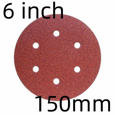 SATC 6Inch 100 PCS Hook & Loop Sanding Discs 6 Hole 60-240 Grit 20 Each Assorted