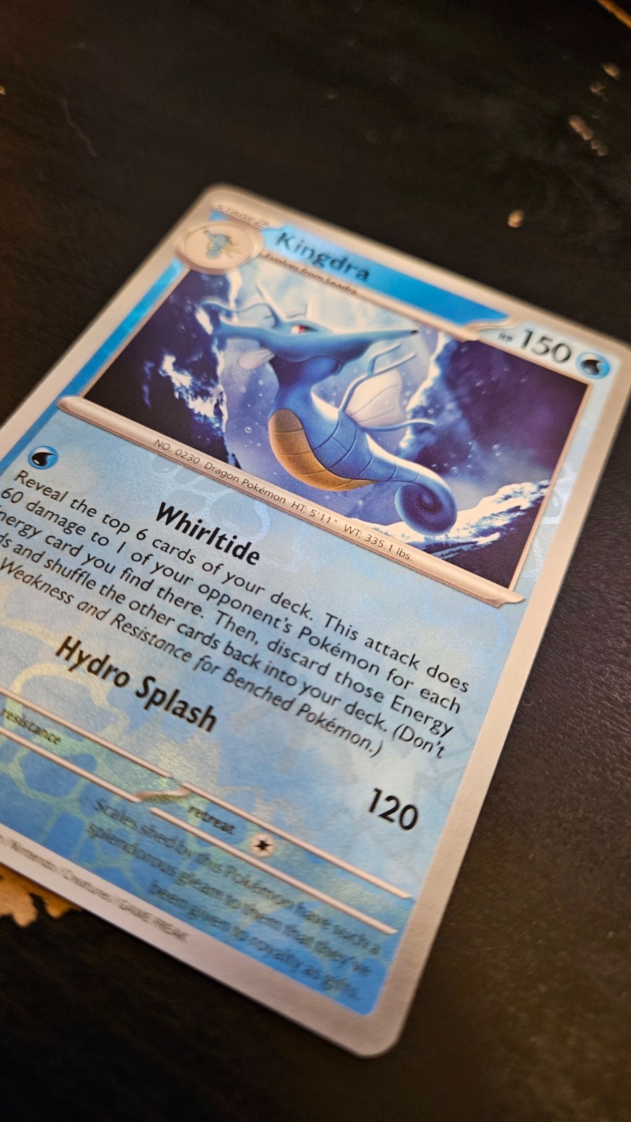 Kingdra 32/182 Reverse-Holographic Pokemon card