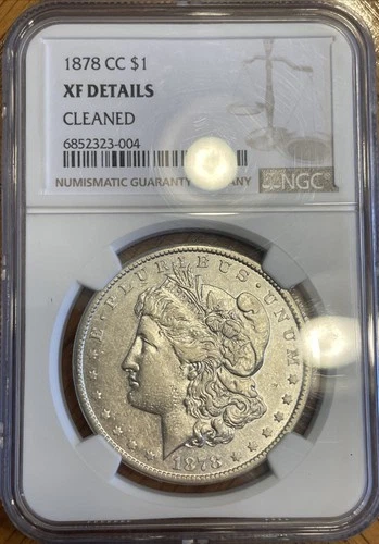 1878-CC Morgan Silver Dollar $1 NGC XF Details Cleaned