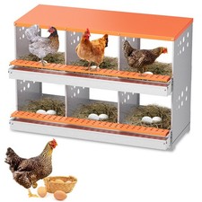 6 Hole Chicken Nesting Boxes Metal Egg Laying Brooding Box With Vent Hole Kit