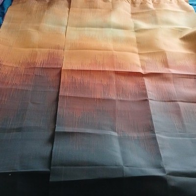 Ombre Gradient Pattern Fabric Orange to Brown to Black Textile Material