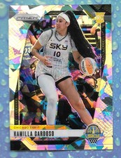 KAMILLA CARDOSO 2024 PANINI PRIZM CRACKED ICE ROOKIE RC CARD #93 SKY WNBA STAR!