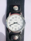 Vintage Timex Indiglo  WR 30M Watch w/ Genuine Leather Fossil Strap