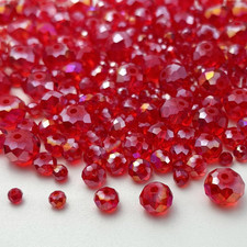 600Pcs Crystal Glass Beads 3Mm 4Mm 6Mm 8Mm 10Mm Rondelle Faceted Crystal Beads S