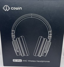 Cowin E7 Active Noise Cancelling Bluetooth Over-Ear Headphones. BLUE OPEN BOX