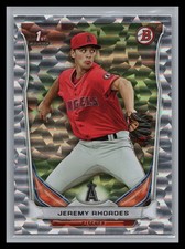 2014 Bowman Draft #DP113 Jeremy Rhoades 1st Silver Ice Parallel RC LA Angels