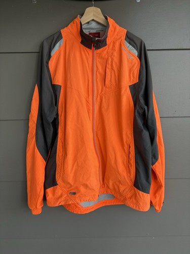 Saucony Men’s ViziPro Lightweight Orange Running Jacket Size Large