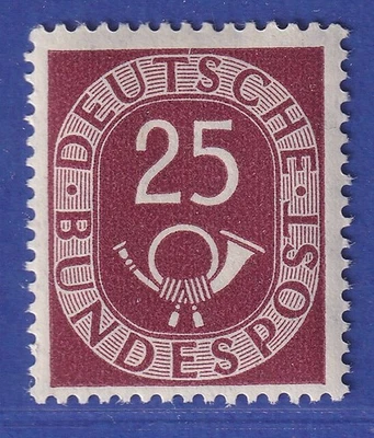 Bundesrepublik 1951 Posthornsatz 25Pfg-Wert Mi.-Nr. 131 ** - Bild 1 von 2