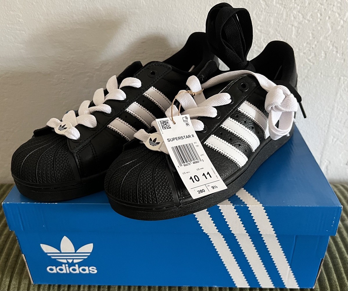 Adidas Originals Superstar II Mens Shoes Black/Black JI3538 extra