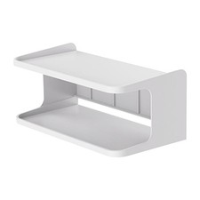 Bedside Wall Shelf Wall Mount Floating Nightstand Double Layer Bedside Organizer