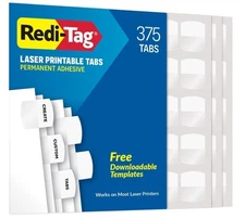 Redi-Tag Laser Index Tabs, Divider Tabs, Customizable Tabs (B39017)