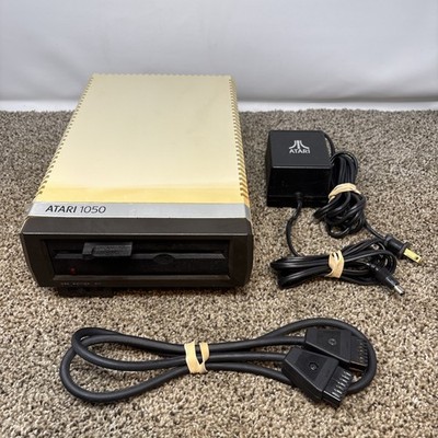 Atari 1050 Floppy Disk Drive Tested With All Cables Power And Data SIO Cable