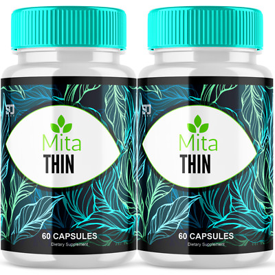 Mita Thin Supports Weight Management, Metabolism and Boosts Energy (2 Pack)