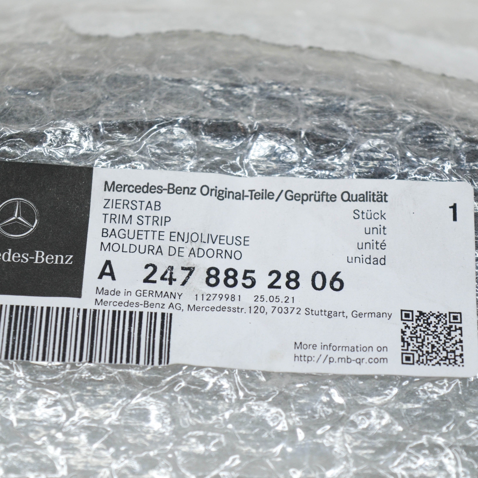 MERCEDES-BENZ GLA H247 Front Bumper Right Upper Trim A2478852806 