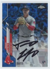 2020 Topps Chrome Rookie Autographs Blue Wave Refractor Travis Lakins RC Auto