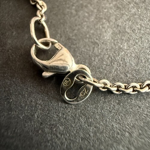 Ralph Lauren Sterling Silver Cubic Zirconia Station Necklace 36" Elegant Chain - Picture 9 of 10