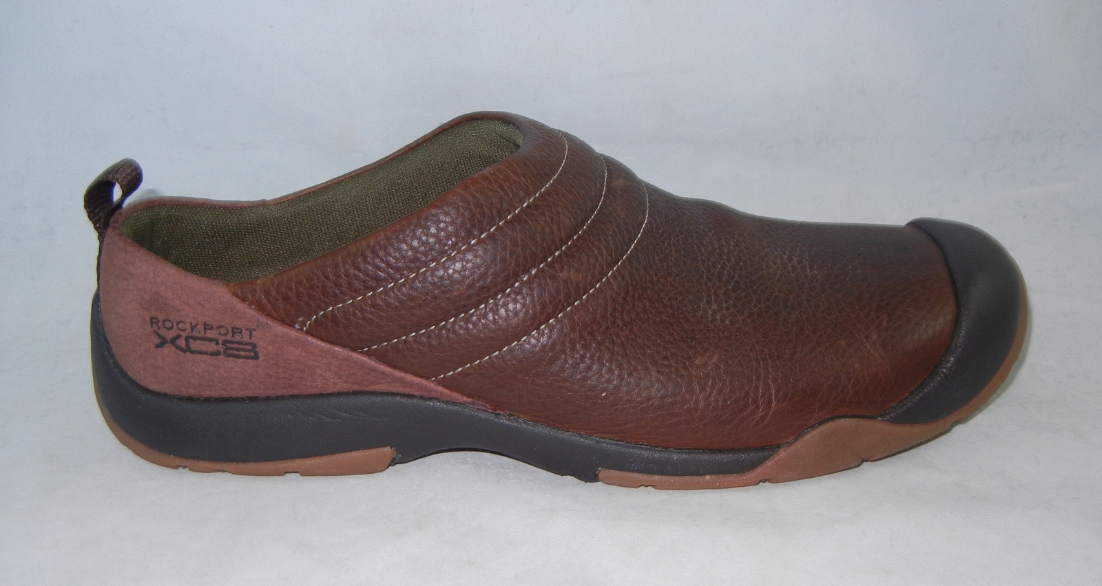 NEW ROCKPORT XCS Kahler Red Brown Tumbled Leather Mens Clog shoes Size 11 w Box NEW ROCKPORT XCS Kahler Red Brown Tumbled Leather Mens Clog shoes Size 11 w Box