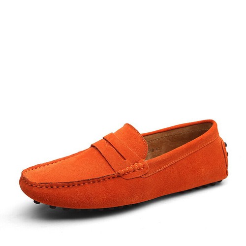 Suede Leather Men Casual Shoes Loafers Driving Moccasins Slip on Leather Shoes - Picture 35 of 61