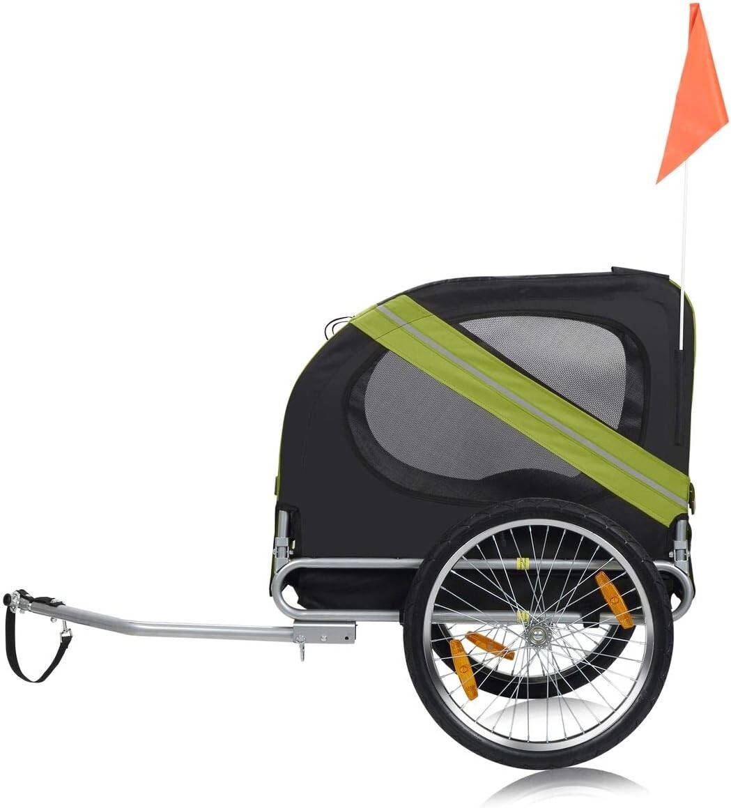 PawHut - Remorque vélo pour chien animaux - Acier - 134x57x108cm - Gris