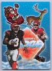 SANTA CLAUS 1996 Happy Holidays Collector's Edge Football Card - BLAKE & BONO