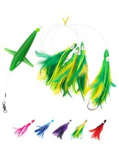 BLUEWING Tonno Piuma Margherita Catena Trolling Calamari Teaser Esca Venditore USA