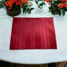 Lauren Ralph Lauren Red Placemat Set Of 2 19"x14" Table Decor Elegant Dining