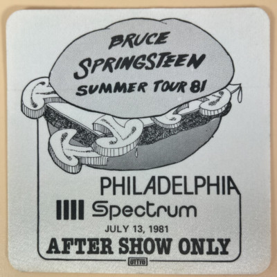 Springsteen Backstage 1981 BRUCE SPRINGSTEEN 1981 Backstage Pass Philadelphia Spectrum 7/13/81 ...