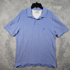 Nautica Polo Shirt Mens Large Blue Cotton Knit Logo Slim Fit Short Sleeve