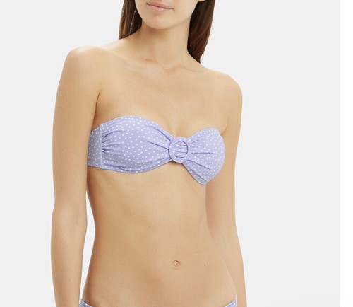 Solid & Striped Sasha  Polka Dot Top Sz L NWT  Lilac