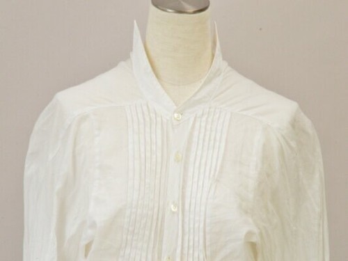 JUNYA WATANABE COMME des GARCONS Pleated Shirt Blouse XS JJ-B021 AD2012 White - Picture 3 of 9