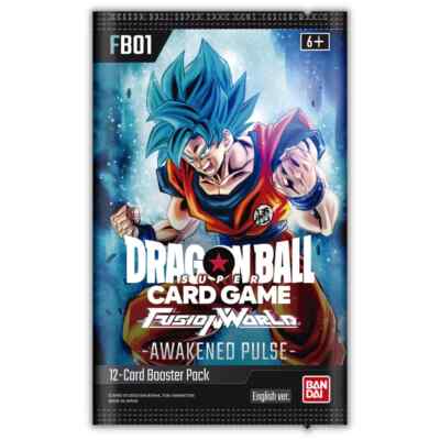 Dragon Ball Fusion World Card Game-Awakened Pulse FB01 Booster Pack-Englisch-NEU