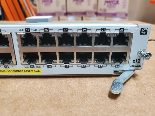 J9986A HPE ARUBA 24 Ports 10/100/1000BASE-T PoE+ V3 ZL2 Module USED - Picture 3 of 7