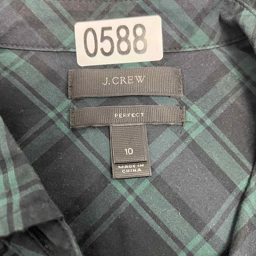 J Crew Long Sleeve Button Down Plaid Top Size 10 - Picture 3 of 9