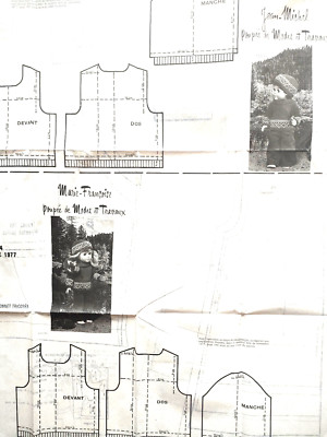 Patron Original De Poupée Françoise Avec 3 Tenues - Modes Et Travaux, Novembre 1976, Occasion