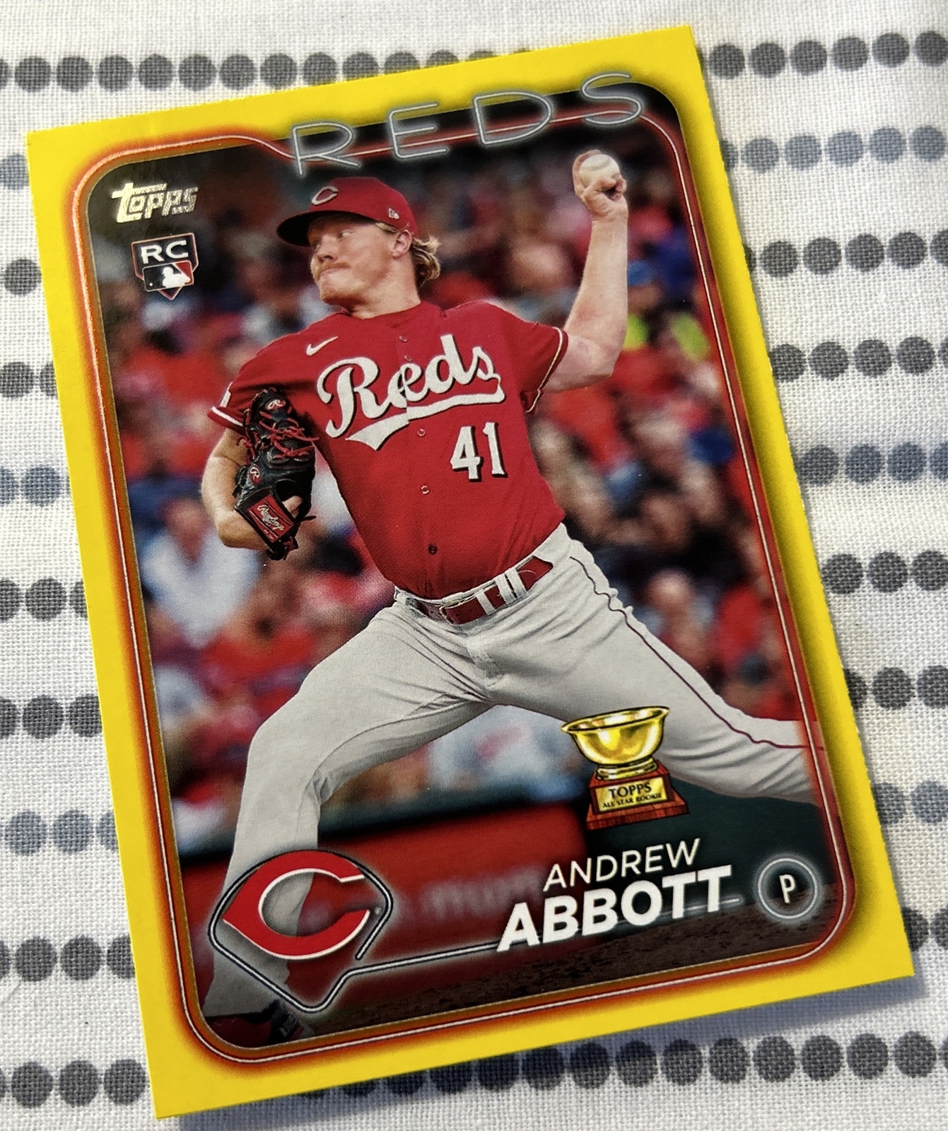 2024 Topps #214 Andrew Abbott Retail Yellow Rookie Card (RC)